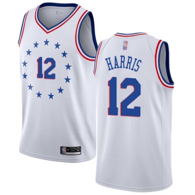 Nike Philadelphia 76ers #12 Tobias Harris White NBA Swingman Earned Edition Jersey Men's